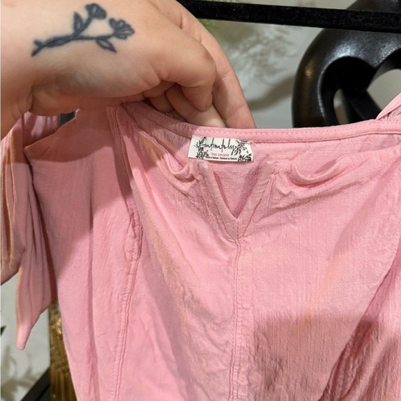 Free People Intimately Pink Bodysuit size medium - Picture 3 of 9